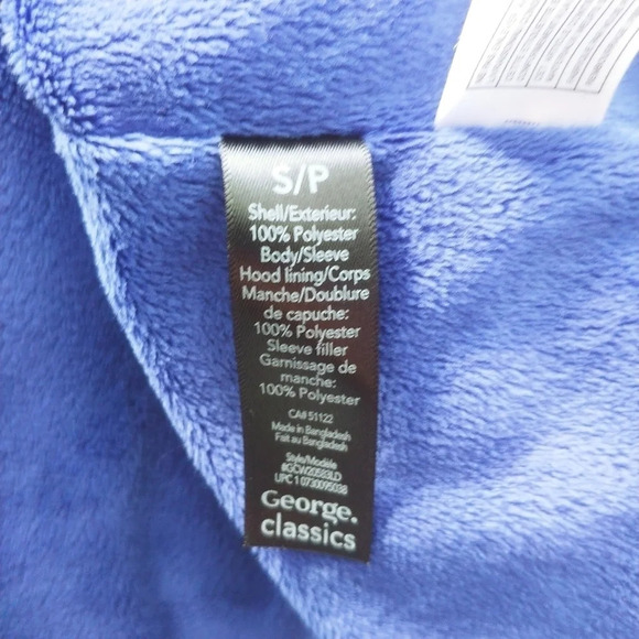 George Classics Water/Wind Resistant Hooded Coat Periwinkle Blue S - Picture 9 of 9